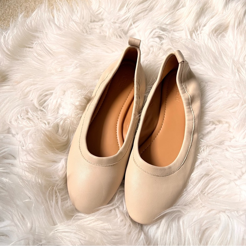 J.CREW Lizzie Leather Ballet Flats